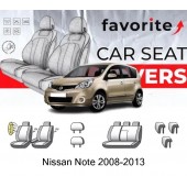 Чохли модельні Nissan Note (Е11) 2008-2013 (хетчбек) (airbag, спинка 1/3, пер.підлок.водія, задн.підлок., 5підг)