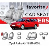Чохли модельні Opel Astra G 1998-2008 (універсал) (airbag, сп. і сид. 1/3, задн. підлок., 5 підгол.)