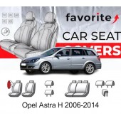 Чохли модельні Opel Astra H 2006-2014 (універсал) (airbag, передн. підлок., сп. і сид. 1/3, 4 підгол., кишені)