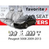 Чохли модельні Peugeot Partner 2008-2015 (мінівен) (7 місць) (airbag, 2 пер.підлок, задні 5 окрем.сид., 7підгол)