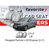 Чохли модельні Peugeot Partner/Rifter з 2018р (мінівен) (airbag, 2 внутр.підлок., сп. і сид. 1/3, 5 підгол.)