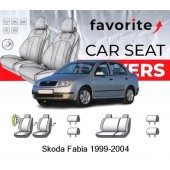 Чохли модельні Skoda Fabia I 1999-2004 (седан) (airbag, спинка і сидіння 1/3, 4 підгол.)