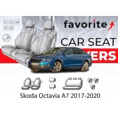 Чохли модельні Skoda Octavia A7 2017-2020 (універсал) (airbag, спинка 1/3, передн. і задн.підл., 5 підгол.)