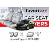 Чохли модельні Subaru Impreza 2014-2017 (седан) (airbag, спинка 1/3, пер.підл., 5 підгол.)