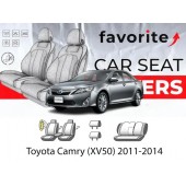 Чохли модельні Toyota Camry hybrid (XV50) 2011-2014 (седан) (airbag, сп.1/3, пер.і задн.підл., крила, 2підг.)