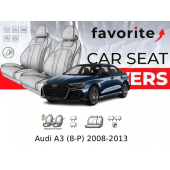 Чехлы модельные Audi A3 (8-P) 2008-2013 (хетчбек) (airbag, спинка 1/3, передн. подл., 5 подгол.)