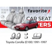 Чохли модельні Toyota Corolla (E100) 1991-1997 (седан) (спинка 1/3, крила, 4 підгол.)