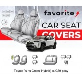 Чохли модельні Toyota Yaris Cross hybrid з 2020р (універсал) (recaro, airbag, 3 окр.спинки, пер.підлок., 5 підгол.)