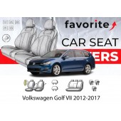Чохли модельні Volkswagen E-Golf VII 2012-2017 (хетчбек) (airbag, спинка 1/3, передн. і задн. підлок, крила, 5 підгол.)