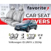 Чохли модельні Volkswagen ID.UNYX з 2024р (універсал) (airbag, спинка 1/3, 3 підгол.)