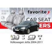 Чохли модельні Volkswagen Jetta 2004-2011 (седан) (airbag, спинка 1/3, передн. і задн.підлок., крила, 5 підгол.)