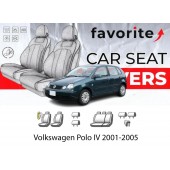 Чохли модельні Volkswagen Polo IV 2001-2005 (хетчбек) (airbag, спинка і сидіння 1/3, 5 підгол.)