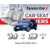 Чохли модельні Volvo V50 2007-2012 (універсал) (airbag, сп. і сид. 1/3, передн. і задн. підл., крила, 5 підгол.)