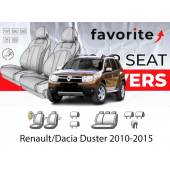 Чохли модельні Dacia (Renault) Duster 2010-2015рр (універсал) (airbag, спинка 1/3, пер.підлок., 5 підгол.)