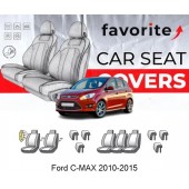 Чохли модельні Ford C-MAX 2010-2015 (мінівен) (5місць) (airbag, кишені, 5 окремих сидінь., 5 підгол.)