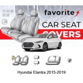 Чохли модельні Hyundai Elantra (USA) 2015-2019 (седан) (airbag, спинка 1/3, передн.підлок., 3 підгол.)