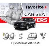 Чохли модельні Hyundai Kona (USA) 2017-2023 (універсал) (airbag, спинка 1/3, задн.підлок., 5 підг.)