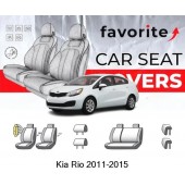 Чохли модельні KIA Rio UB (USA) 2011-2015р (седан) (сп. 1/3, пер. підлок., 4 підгол.)