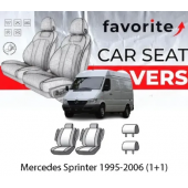 Чехлы модельные Mercedes Sprinter, Volkswagen LT (1+1) 1995-2006 (фургон) (4 подлок., 2 подгол.)