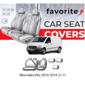 Чехлы модельные Mercedes Vito (W639) (2+1) 2010-2014 (фургон) (3 подголовники)