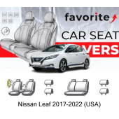 Чохли модельні Nissan Leaf (USA) 2017-2022 (хетчбек) (airbag, передн. підлок., сп. 1/3,  4 підгол.)
