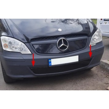 Зимова накладка на бампер (2010-2015) для Mercedes Vito W639 2004-2014