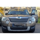 Зимняя накладка на решетку Skoda Yeti 2009-2013 (верх)