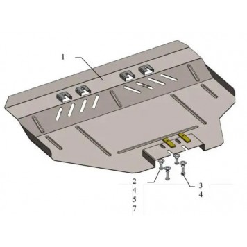Защита двигателя Subaru Forester 2002-2008