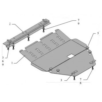 Защита двигателя Suzuki Swift IV 2005-2010
