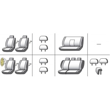 Чохли на сидіння Volvo V50 2003-2012-9