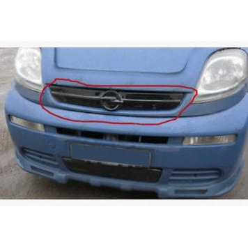 Зимняя накладка на решетку Opel Vivaro 01-06 (верх)