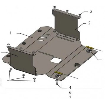 Защита двигателя Hyundai I-10 2014-2020