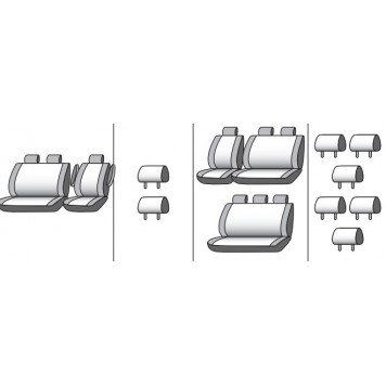 Чохли на сидіння Volkswagen T5 Caravella 2003-2015-9