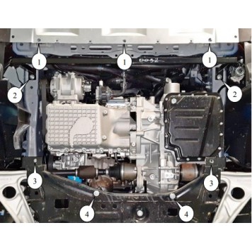 Защита двигателя Chery Jetour X70 2020- 2-2