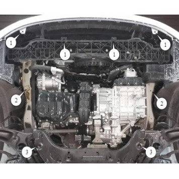 Захист двигуна Kia Forte YD 2014-2018-2