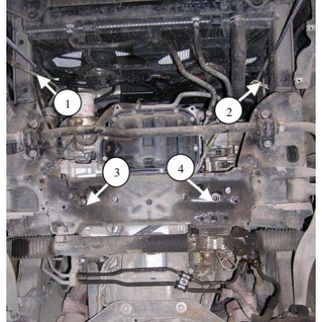 Защита двигателя Infiniti FX 45 2003-2008-3
