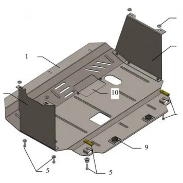 Защита двигателя Kia Cerato III 2013-