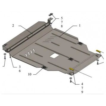 Захист двигуна Kia Rio III 2011-