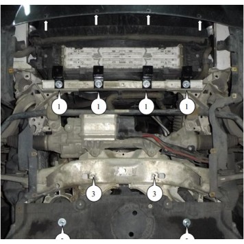 Защита двигателя BMW 5-й серії 520i F10 2010--2