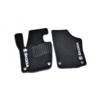 Текстильні килимки в салон для Skoda Rapid (2012)-2