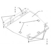 Захист двигуна Nissan Note 2005-2013 3 Захист двигуна Nissan Note 2005-2013 3