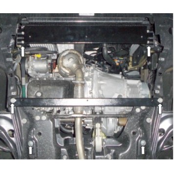 Защита двигателя Citroen C-Elysee 2013-2017-2