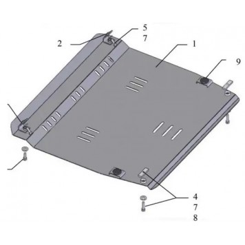 Защита двигателя Nissan Teana II 2008-