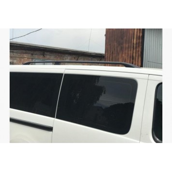 Рейлинги на крышу Peugeot Expert 2007-2017  короткая, пластиковые ножки черные  -2