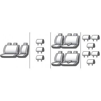 Чохли на сидіння Volkswagen T4 Caravella1990-2003-9
