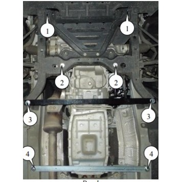 Захист двигуна Ford Mustang EcoBoost 2015--2