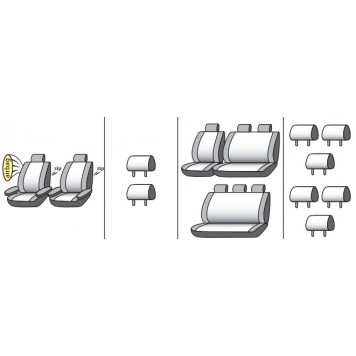 Чохли на сидіння Volkswagen T6-9