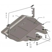 Защита двигателя Skoda Fabia II 2007-2014 1