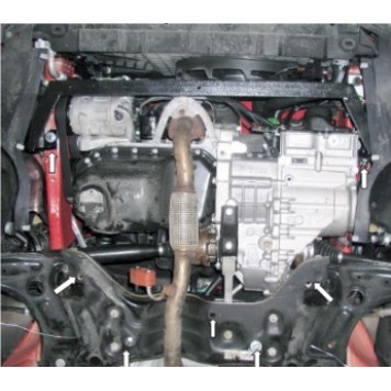 Защита двигателя Skoda Fabia II 2007-2014 1-2