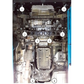 Захист двигуна Mercedes-Benz Vito D (W447) 2014-2019 2-2